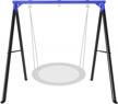 sturdy and versatile swing frame for heavy loads - ikare upgraded metal swing stand with ground nails - perfect for indoor and outdoor fun! logo