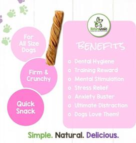 img 1 attached to Nature Gnaws Single Ingredient Tripe Twists - Rawhide Free Beef Sticks - Premium Natural Crunchy Dog Chew Treats - 10 Count Pack For Dogs