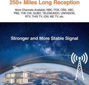 img 1 attached to Цифровая телевизионная антенна высокой четкости с радиусом действия более 250 миль с усилителем сигнала 4K - поддержка 1080P Freeview HDTV для всех типов внутренних телевизоров!