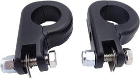 img 4 attached to 🏍️ 1.25" WeiSen Black Highway Foot Pegs Footrests with Front Engine Guard Mounting Clamp Kit - Compatible with Harley Davidson Touring, Road King, Street Glide, Softail, Dyna, and Sportster Models