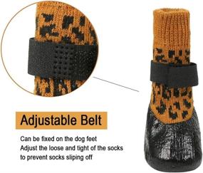 img 3 attached to 🧦 Lanboer Waterproof Dog Socks with Adjustable Straps - Anti-Slip Paw Protectors for Active Pets - Indoor Outdoor Traction Control Boots for Small Medium Dogs and Cats