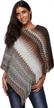 sherrydc women's zig-zag knit tassel fringed pullover poncho sweater cape shawl wrap 5 logo