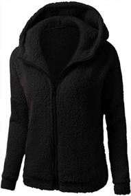 img 2 attached to TWGONE Sherpa Jacket For Women Hoodie Full Zip Fuzzy Jacket Girls Hooded Sweater Winter Coat Warm Zipper Outwear