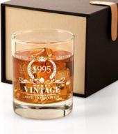 vintage whiskey glass 28th birthday gifts for men - triwol 1995 edition. unique present ideas for husband, brother, son - funny bday gift and party decorations for 28 year olds. logo