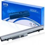 dtk новая замена батареи для ноутбука hp probook 430 431 g1 430 g2 p/n: ra04 [14,8 в 2200 мач] (серебристо-серый) логотип
