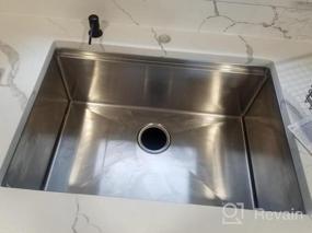 img 6 attached to VASOYO 32X19 Inch 16 Gauge 10" Deep Undermount Workstation Single Bowl Kitchen Sink With Cutting Board & Strainer - Stainless Steel