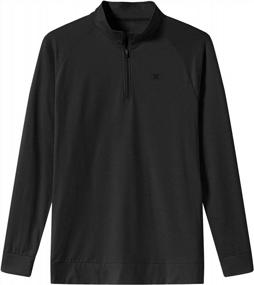 img 2 attached to Men'S Golf Shirts Long Sleeve Sports Polo Athletic Jersey 1/4-Zip Pullover By MoFiz