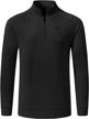 men's golf shirts long sleeve sports polo athletic jersey 1/4-zip pullover by mofiz logo