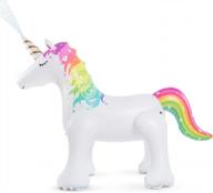 gigantic unicorn sprinkler for kids - jasonwell inflatable water toy for epic summer fun (xxxl) логотип