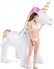 img 1 attached to Gigantic Unicorn Sprinkler For Kids - Jasonwell Inflatable Water Toy For Epic Summer Fun (XXXL)