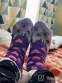img 5 attached to LANLEO Kids Boys Girls Cute Animal Slipper Socks - Fuzzy Soft Warm Thick Fleece Lined Winter Socks for Children's Christmas Stockings