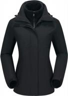 женская непромокаемая лыжная куртка с флисовой подкладкой - пальто для сноуборда 3-в-1 для защиты от ветра и тепла - идеальный зимний плащ от camelsports логотип