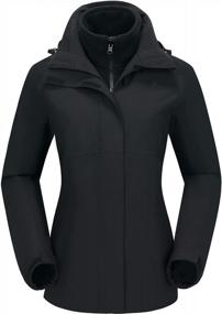img 4 attached to Женская непромокаемая лыжная куртка с флисовой подкладкой - Пальто для сноуборда 3-в-1 для защиты от ветра и тепла - Идеальный зимний плащ от CAMELSPORTS