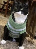 img 1 attached to Soft And Warm Striped Sweaters For Cats And Small Dogs - High Stretch Knitwear For Male And Female Kitties review by Daniel Casper