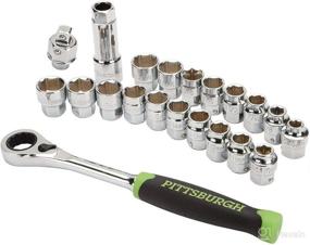 img 3 attached to 🔧 Pittsburgh 21-Piece Reversible SAE and Metric Go-Through Socket Set