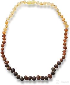 img 3 attached to 🌈 18-inch Meraki Adult Baltic Amber Necklace - Raw Unpolished Baroque Baltic Amber, Certified Genuine & Rainbow Colored