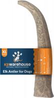 ultimate chew time: k9warehouse large elk antlers for aggressive dogs with long-lasting odorless whole antler chews logo