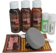 🔴 leather max complete repair kit: refinish, restore, recolor & blend with 3 color shades - blood red leather & vinyl refinish logo