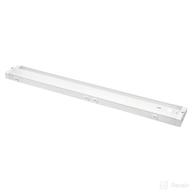 amazon basics 24-inch led cabinet light: 3-color temperatures, 3-section dimming, linkable, direct wire, white finish логотип