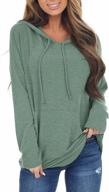 women's long sleeve hoodies with pockets: stylish & comfortable fashion from minthunter logo