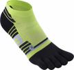 breathable compression no-show ankle toe socks for men and women - ideal for running and fitness activities with 5-finger design. logo