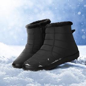 img 2 attached to Gracosy Women'S Winter Snow Boots - Fur Lined, Waterproof, Anti Slip & Side Zipper