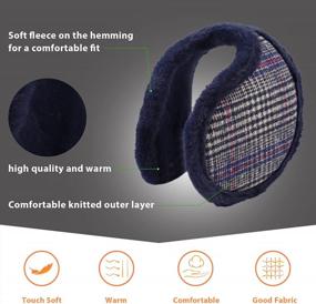 img 1 attached to Winter Men Earmuffs: Windproof Ear Warmers For Women & Adults - PESAAT Plush Ear Muffs