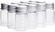 🧪 empty sample glass bottles jars vials - 10 pack, 7ml capacity with screw caps, transparent containers logo