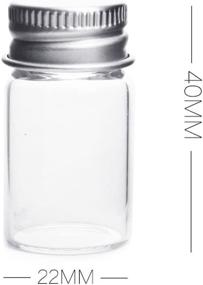 img 2 attached to 🧪 Empty Sample Glass Bottles Jars Vials - 10 Pack, 7ML Capacity with Screw Caps, Transparent Containers