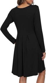 img 1 attached to DouBCQ Womens Pleated Dresses Pockets Women's Clothing ~ Dresses