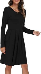 img 2 attached to DouBCQ Womens Pleated Dresses Pockets Women's Clothing ~ Dresses