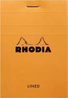 компактный и стильный: сшитый блокнот rhodia head формата a7 с яркой оранжевой обложкой логотип