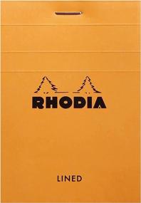 img 4 attached to Compact And Stylish: Rhodia Head Stapled Pad In A7 Size, Lined With A Vibrant Orange Cover
