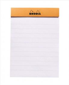 img 3 attached to Compact And Stylish: Rhodia Head Stapled Pad In A7 Size, Lined With A Vibrant Orange Cover