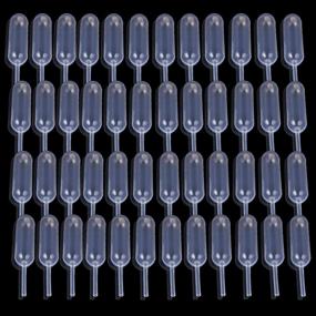 img 4 attached to 100 Pack Of 4Ml Plastic Squeeze Pipettes For Cupcakes, Ice Cream, And More - Perfect For Strawberry And Chocolate Decorating, Mini Dropper Included