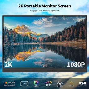 img 2 attached to 🖥️ YGG Portable Monitor Y133Q01 - HD IPS 2560X1600 13.3" External Display