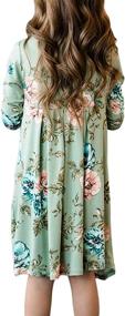 img 3 attached to 👗 GOSOPIN Sleeve Floral Pleated XX Large Girls' Clothing: Stylish Dresses for Fashionable Youngsters