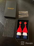 img 1 attached to Boho Chic Colorful Tassel Earrings With Druzy Studs - Perfect For Women And Teens On Christmas And Valentine'S Day review by Louis Loebis