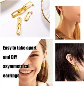 img 3 attached to Chic And Safe Jewelry: Hypoallergenic Fashion Earrings For Women In Stainless Steel/18K Gold Plated With Gift Box