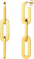шикарные и безопасные украшения: гипоаллергенные модные серьги для женщин из нержавеющей стали / 18-каратного золота с подарочной коробкой логотип