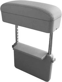 img 4 attached to 🚗 R RUIYA Armrest Box Protector - Comfortable Grey Universal Auto Car Center Console Extender for General Motocars with Adjustable Height & Supportive Pads
