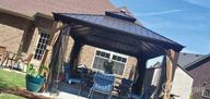img 1 attached to 12' X 16' Hardtop Gazebo: Galvanized Steel Outdoor Canopy With Double Roof, Aluminum Frame & Netting/Curtains For Garden, Patio, Lawns & Parties review by Steve Snyder