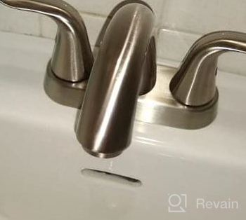 img 1 attached to Lead-Free 2-Handle Chrome Bathroom Faucet With Lift Rod Drain Stopper And 4-Inch Centerset Basin Mixer Tap - Perfect For Lavatory Sinks review by Robert Weeks