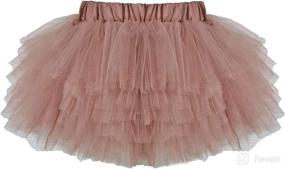 img 2 attached to 👶 Vibrant Childhood: Baby Girls' Tutu Skirt with 6 Layered Tulle | Sizes 1-8T