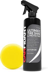 img 4 attached to 🚗 Carfidant Tire Shine Spray Kit - Tire Dressing & Rubber Protectant - Provides Dark, Wet Look with No Grease or Sling! Tire Black Tire Shine with Applicator Pad
