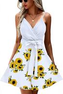 sexy v-neck floral spaghetti strap jumpsuit for women - casuress rompers with adjustable belt logo