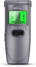 img 4 attached to VIVREAL 4 в 1 Stud Finder Sensor Wall Scanner - ЖК-дисплей, звуковое предупреждение и автоматическая калибровка для обнаружения металла в деревянном проводе переменного тока