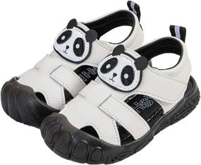 img 3 attached to Komfyea Toddler Sandals Leather Outdoor Boys' Shoes ~ Sandals