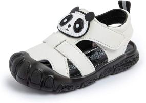 img 4 attached to Komfyea Toddler Sandals Leather Outdoor Boys' Shoes ~ Sandals