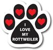 magnet me up rottweiler pawprint logo